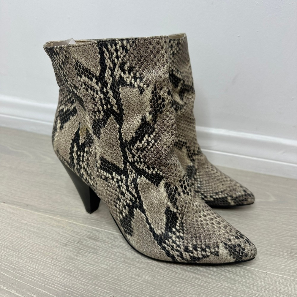 Treasure & Bond Snakeskin Ankle Boots Womens Cone Heel Booties Mob Wife